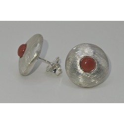 Orecchini Sabbiati in Corallo  DISCHI