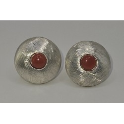 Orecchini Sabbiati in Corallo  DISCHI