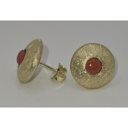 Orecchini Sabbiati in Corallo  DISCHI