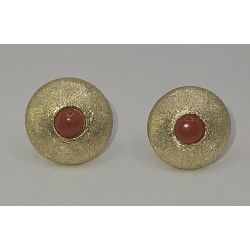 Orecchini Sabbiati in Corallo  DISCHI