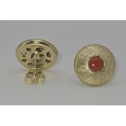 Orecchini Sabbiati in Corallo  DISCHI